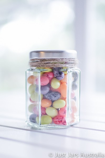 110ml hexagonal jar (with lid)